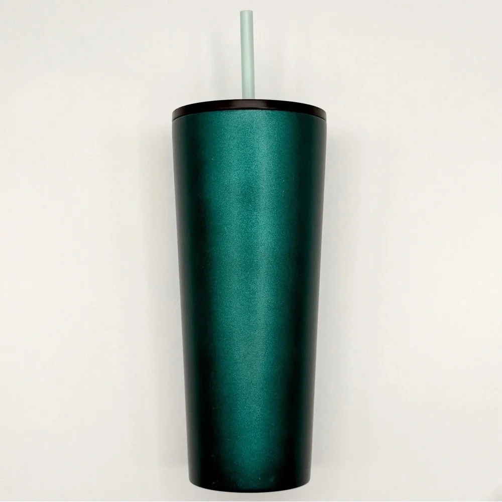 Starbucks 24oz Matte‎ Dark Green Cold Cup Tumbler – Used